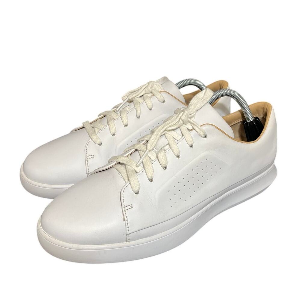 Under Armour White Leather Uas Club Low Sneakers Shoes Size 10.5 Mens
